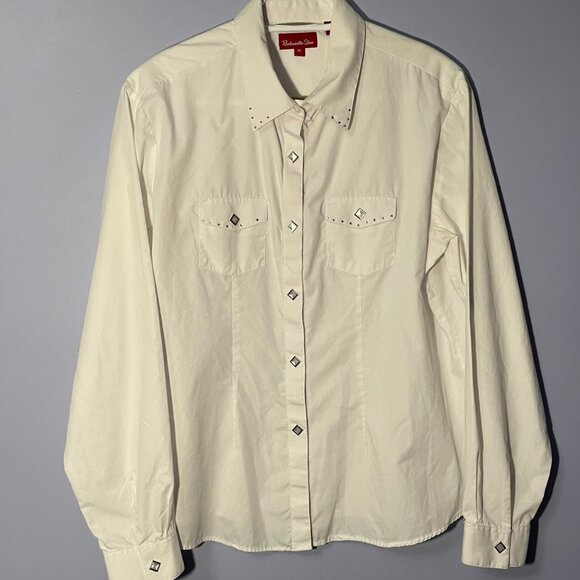 Women's XL Panhandle Slim White Western Shirt - Picture 1 of 1